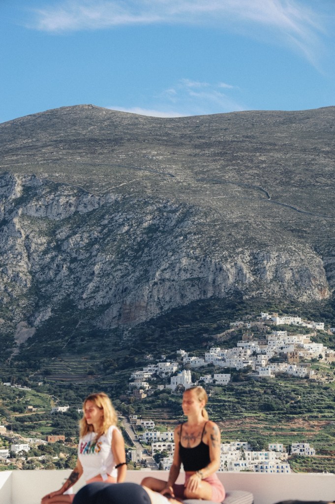 yoga retreat greece island amorgos yoga for women yoga for men transformative retreat luxury spa hiking sailing 
